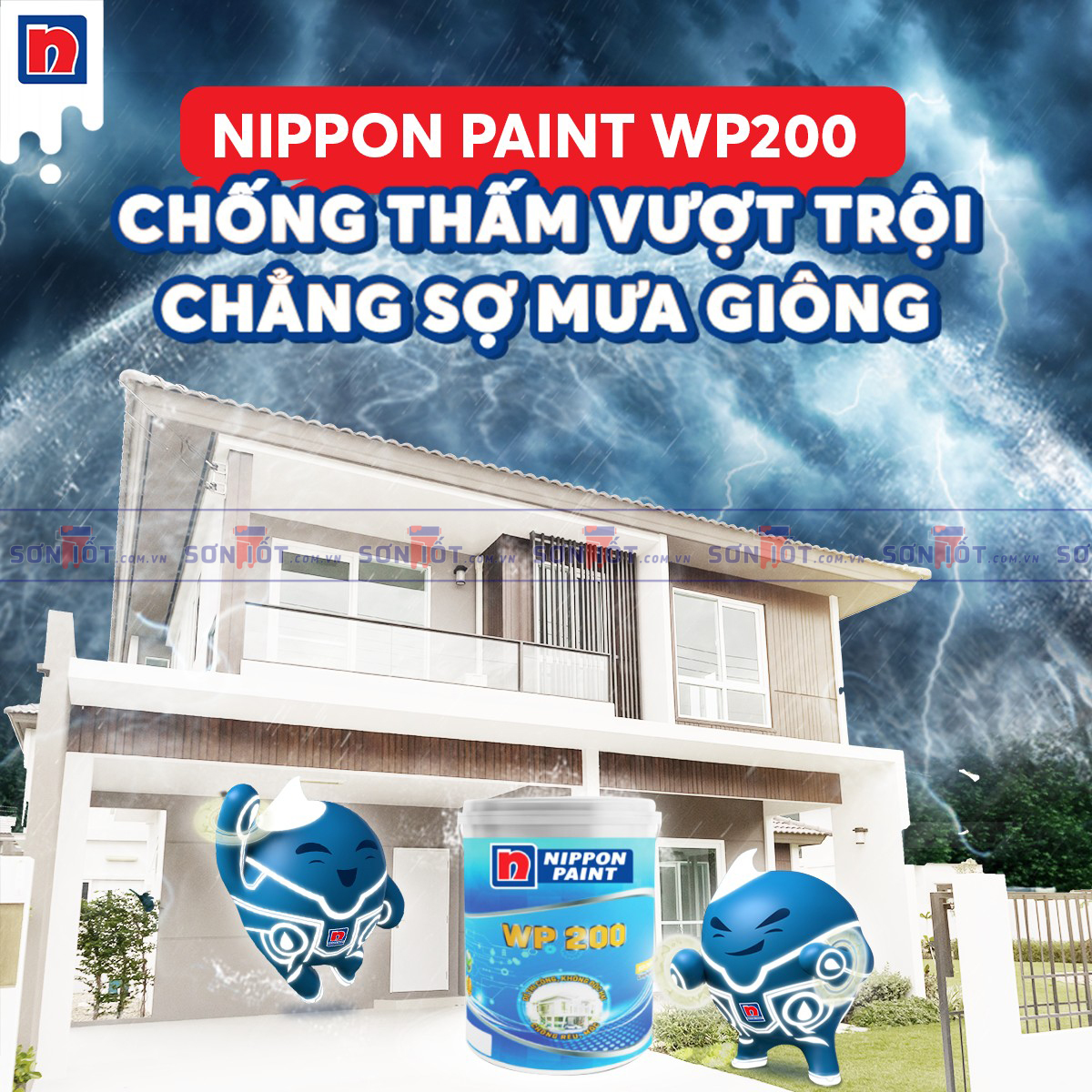 sơn chống thấm wp200 nippon paint từ sơn tốt 